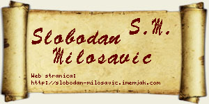 Slobodan Milosavić vizit kartica